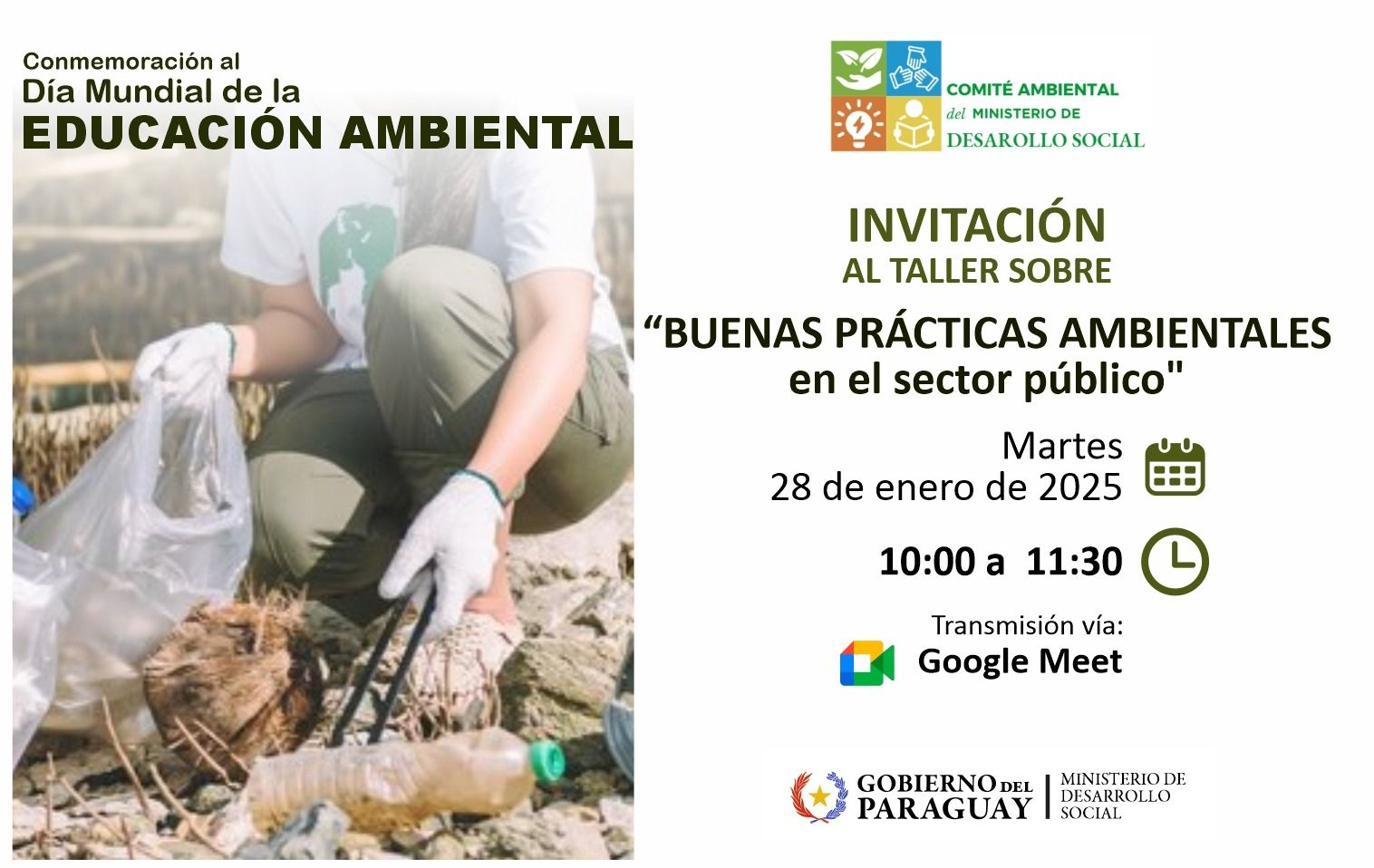 MDS invita a “Taller de Buenas Prácticas Ambientales en el Sector Público”