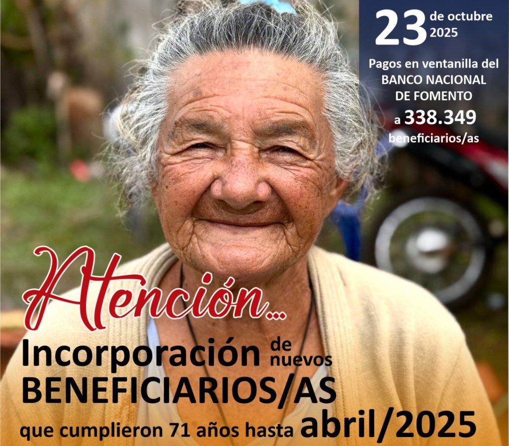 El MDS incluirá este mes a adultos mayores de 71 años en la pensión alimentaria